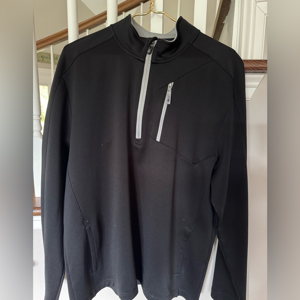 Izod Black and Gray Golf Pullover